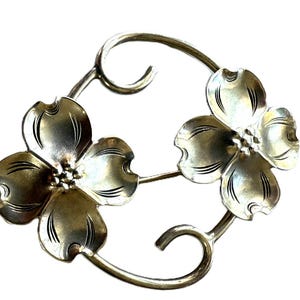 Stuart Nye Sterling Silver Dogwood Flower Brooch
