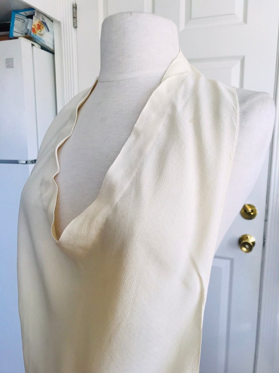 Antique 1920's Flapper Rayon Dickey Cream Color - image 6