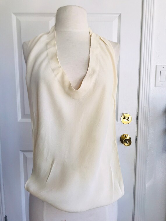 Antique 1920's Flapper Rayon Dickey Cream Color - image 2