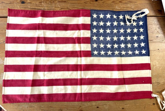 ヴィンテージ 48星 アメリカ国旗 星条旗 第二次世界大戦時代 24インチ