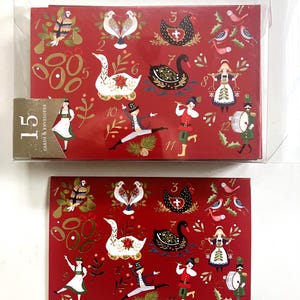Holiday Christmas Cards Boxed with Envelopes, Box of 15 Scandinavian Designs