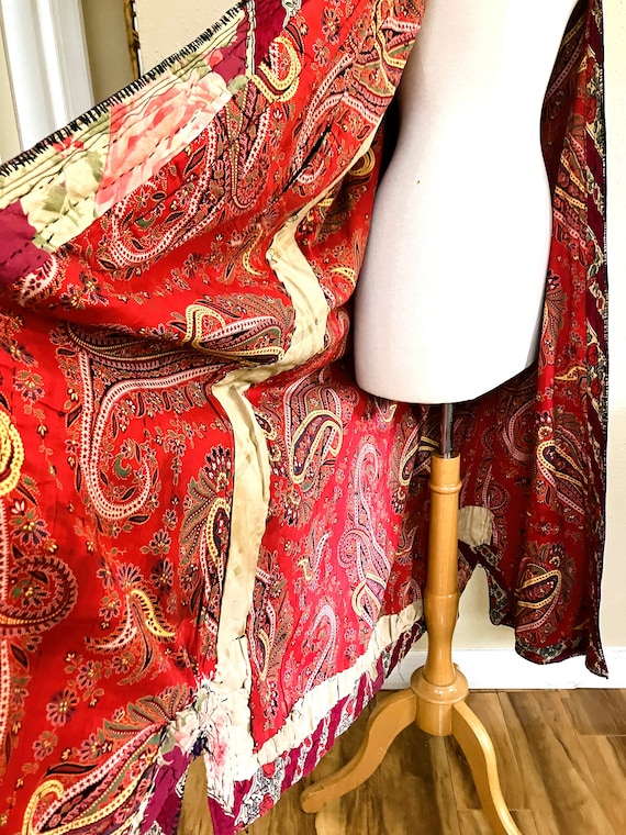 Vintage Uzbek Cotton Chapan, Coat Ikat Woman's Si… - image 6