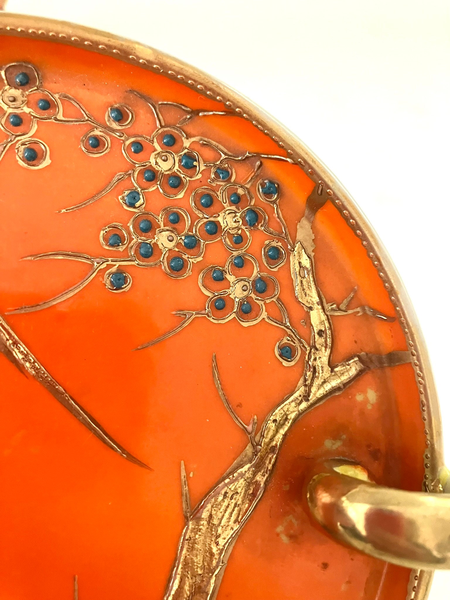 Vintage Japanese Porcelain Condiment Set and Tray Orange and Etsy