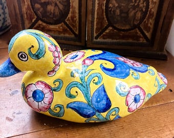 ロマーノ・イノチェンティ 手描きイタリア陶器アヒルの置物 - Etsy 日本