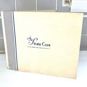 STORK CLUB  S.E. 53rd St New YorkCity  NY Vintage Souvenir Photo & Holder