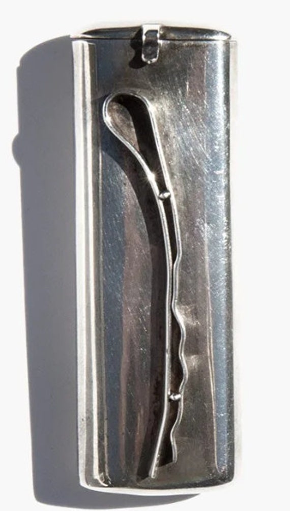 Vintage Sterling Silver Hair Pin, Bobby Pin Box RA