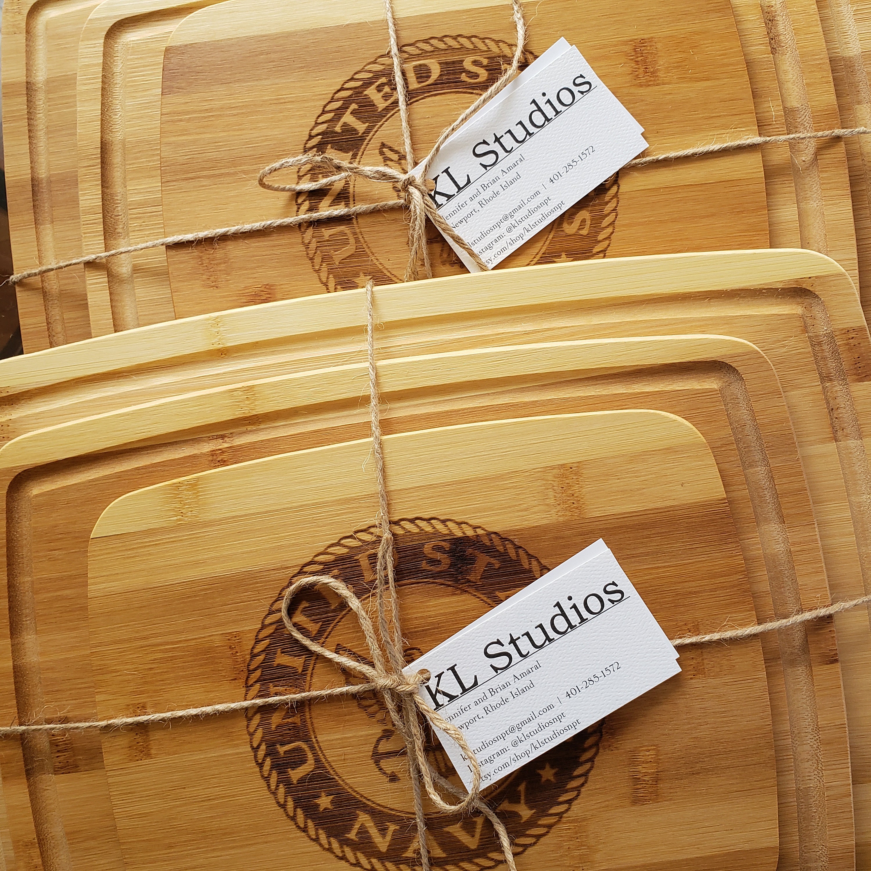 Bamboo Cutting Board Set Retirement Birthday Gift Ideas Etsy