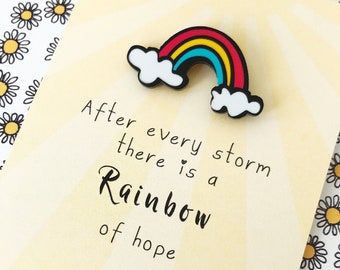 Rainbow Stay Strong Pin - Miscarriage, Bereavement, Thinking of You Gift