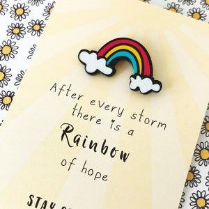 Rainbow Stay Strong Pin - Miscarriage, Bereavement, Thinking of You Gift