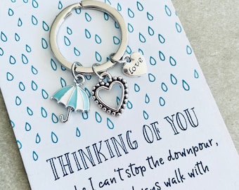 Thinking of You Keyring, Here For You, Illness, Sympathy Gift