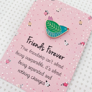Friends Forever Bird Gift, Special Friend Present Pin Brooch