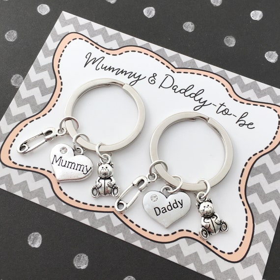 mummy and daddy keyrings