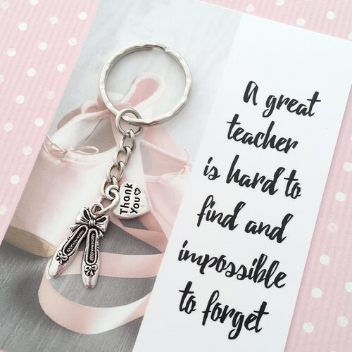 Dance Teacher Gift Thank You Keyring: Dancing Coach Leaving Present