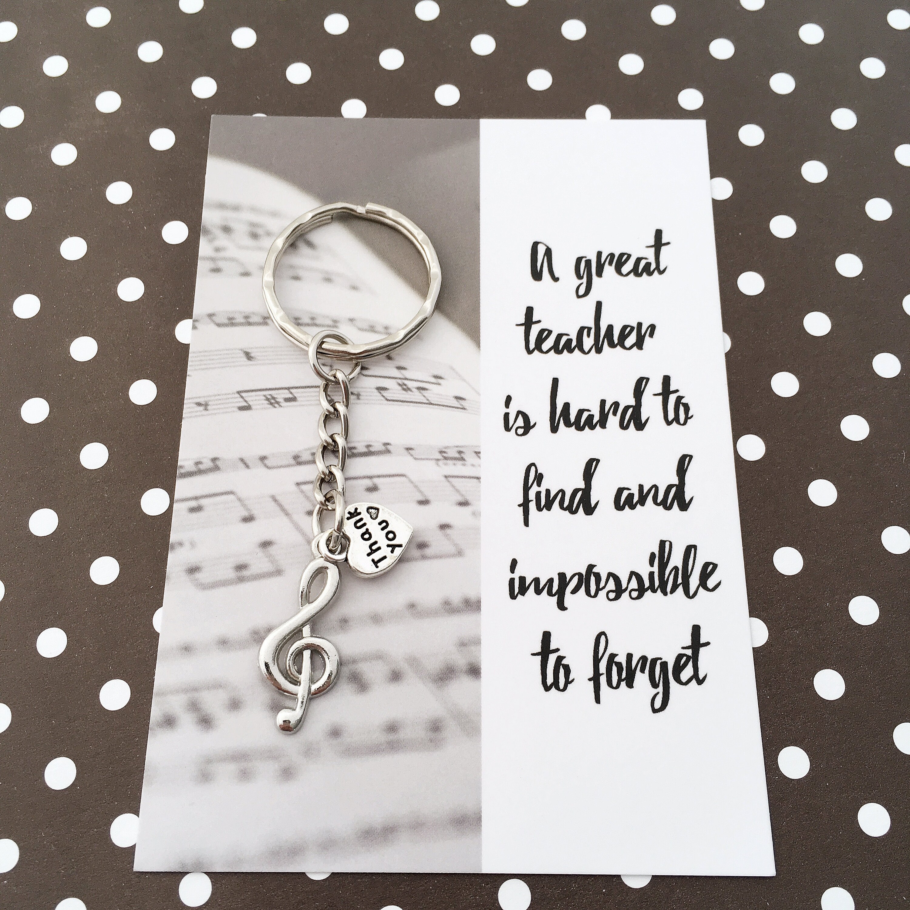 Music Teacher Gift Thank You Tutor Present Piano Violin Etsy UK