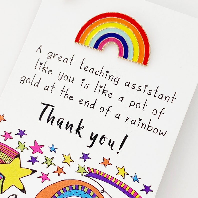 Teaching Assistant Rainbow Thank You Gift Leaving Present Etsy UK