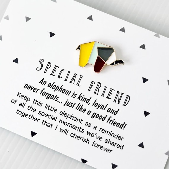 Elephant Friendship Gift Pin for a Special Friend
