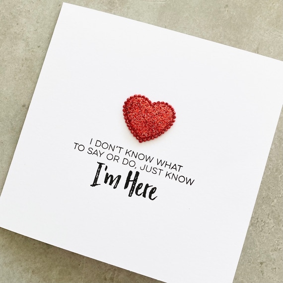 I'm Here for You Card Thinking of You Friend, Sympathy, Comfort, Hug - Etsy