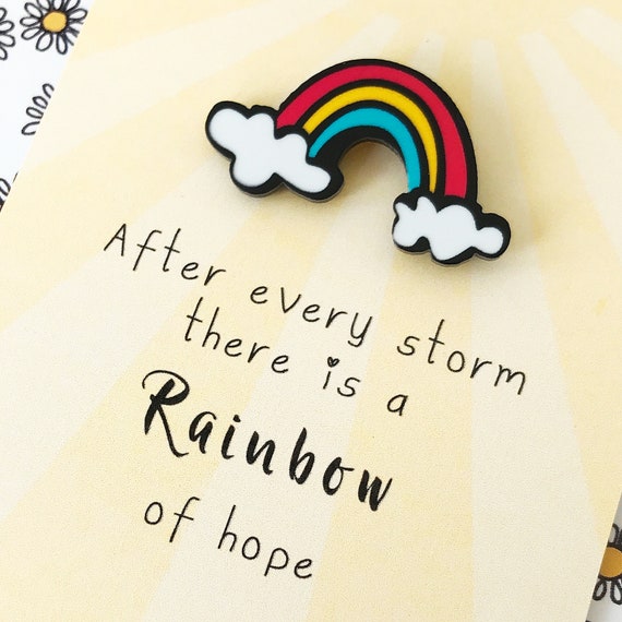 Rainbow Stay Strong Pin Miscarriage Bereavement Thinking Etsy