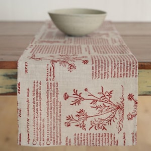 Beautiful rustic linen with red print perfect for a rustic wooden table. Currently 40% off as an overstock item with free shipping Australia wide.