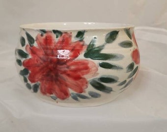 Thin Porcelain Bowl 7 inch in diameter,  4 inch tall. Hand Made. One of a kind.