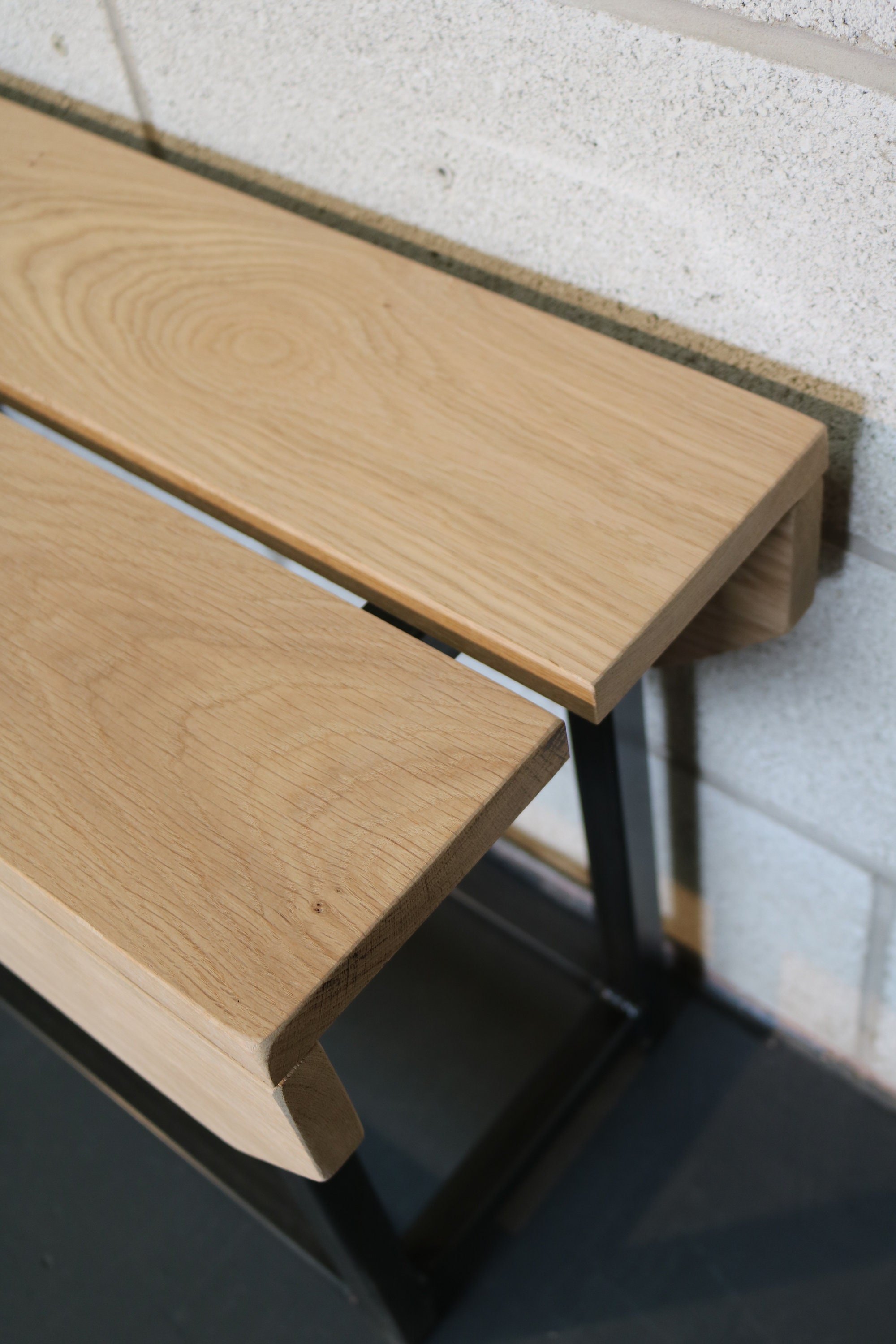 Retro Style Oak Bench Seat