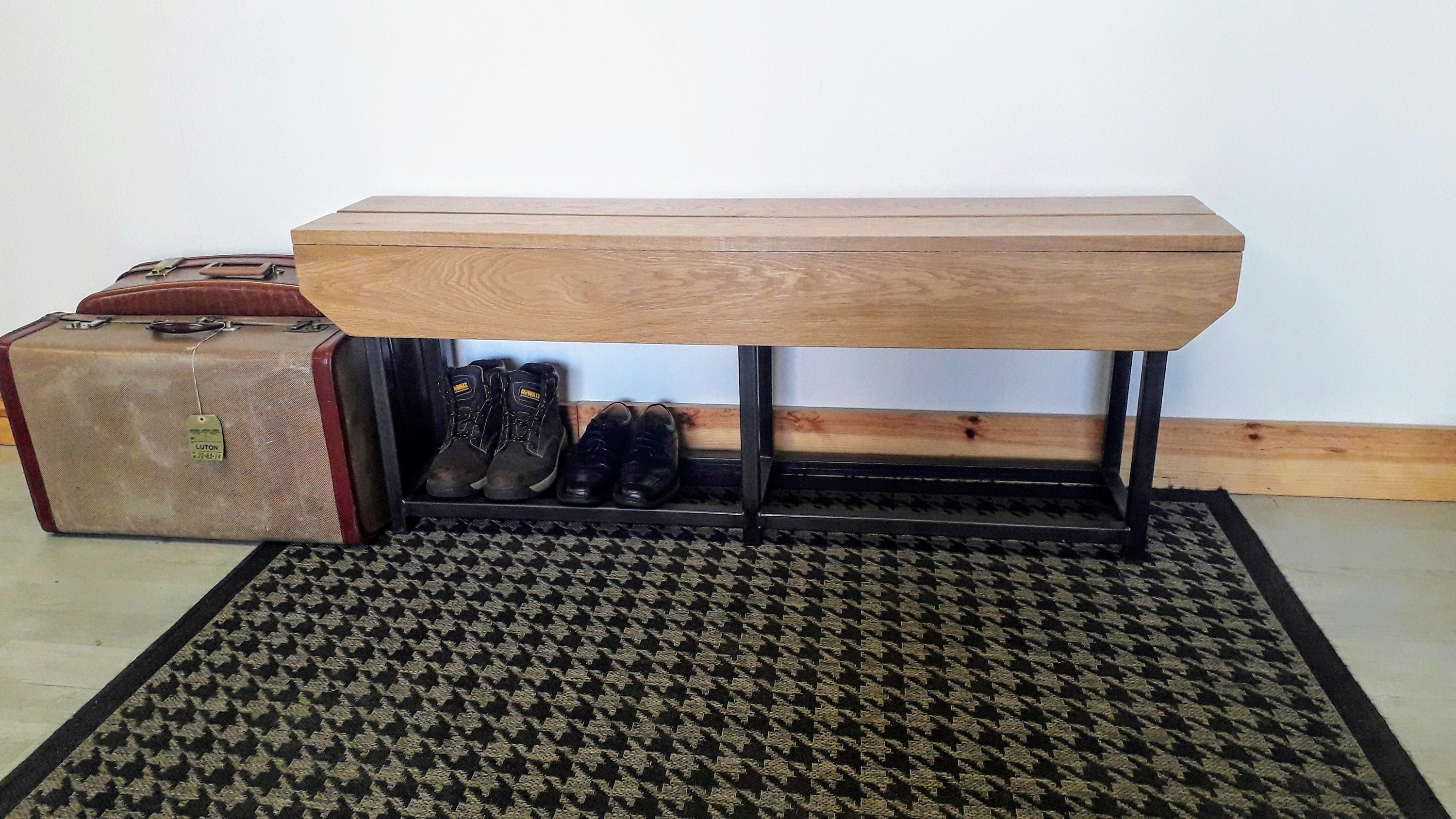 Retro Style Oak Bench Seat