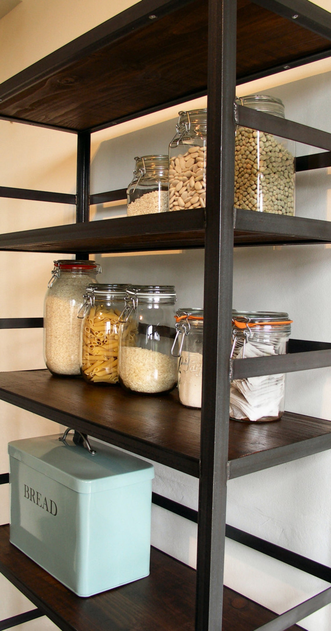 Industrial Style Shelving Unit With Retaining Bar. Etsy UK