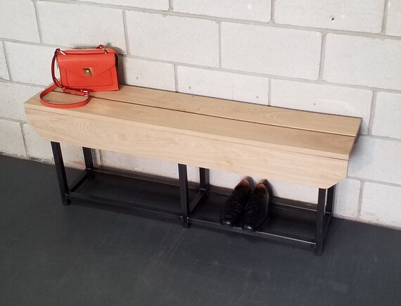 Retro Style Oak Bench Seat Etsy