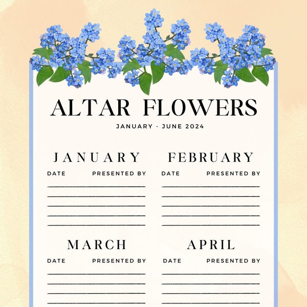 Altar Flowers Sign-Up