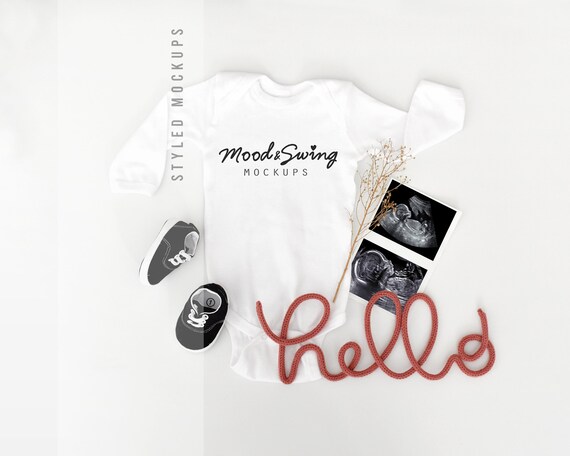 Download Mockup Flatlay Pregnancy Announcement Flat Lay Mockup Etsy