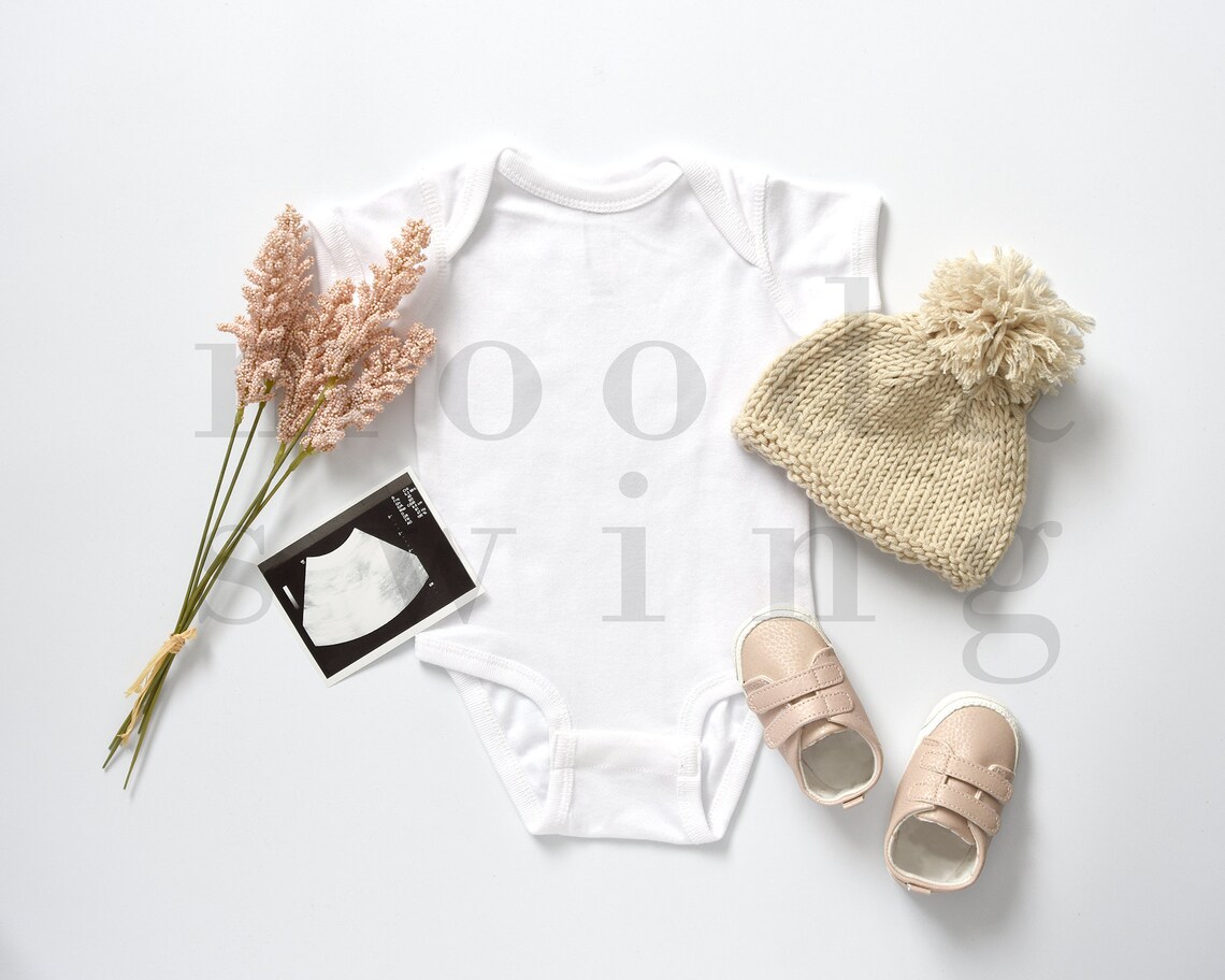 Download Digital Pregnancy Announcement Social Media Mockup Flatlay | Etsy