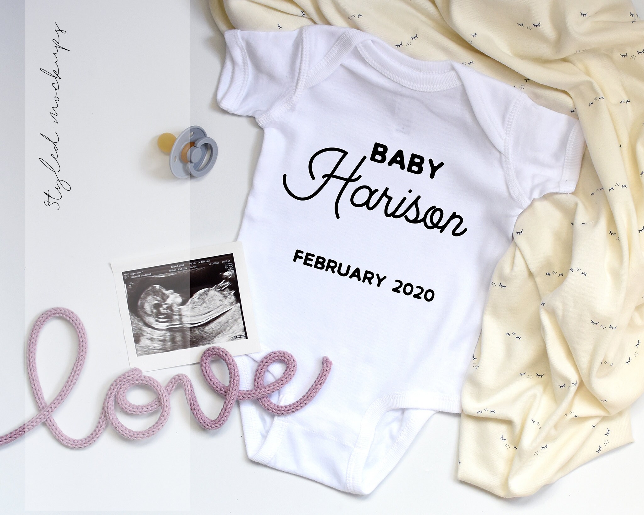 Download Pregnancy Announcement Pregnancy Mock Up Baby Announcement Etsy