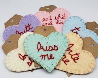 Felt Valentine Heart Stash Pin