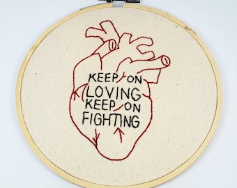 Your Heart Is A Muscle 5" Hoop Embroidery