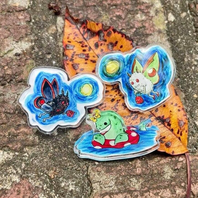 Cute Cryptid Pin Mothman Nessie Mothma'am image 1