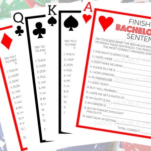 Terminar la frase de soltero - Juego de despedida de soltero gay - Despedida de soltero gay - Juego de despedida de soltero - Baraja de cartas - Vegas - Descarga instantánea