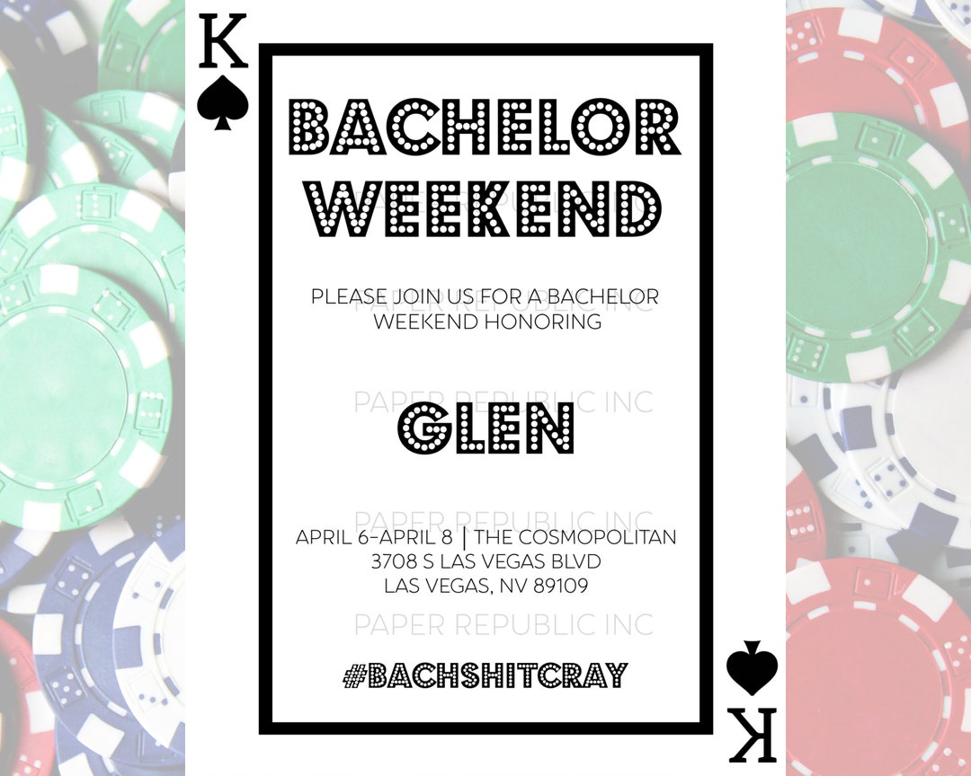 Bachelor Party Invitation - 100% Customizable - Digital or Printable ...