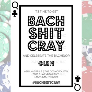 Bachelor Party Invitation 100% Customizable Digital or Printable Bach ...