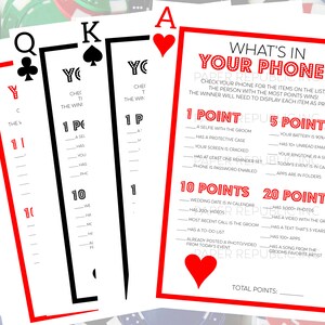 O que há no seu telefone? - Jogo de despedida de solteiro gay - Despedida de solteiro gay - Jogo de despedida de solteiro - Baralho de cartas - Solteiro em Vegas - Faça você mesmo para impressão