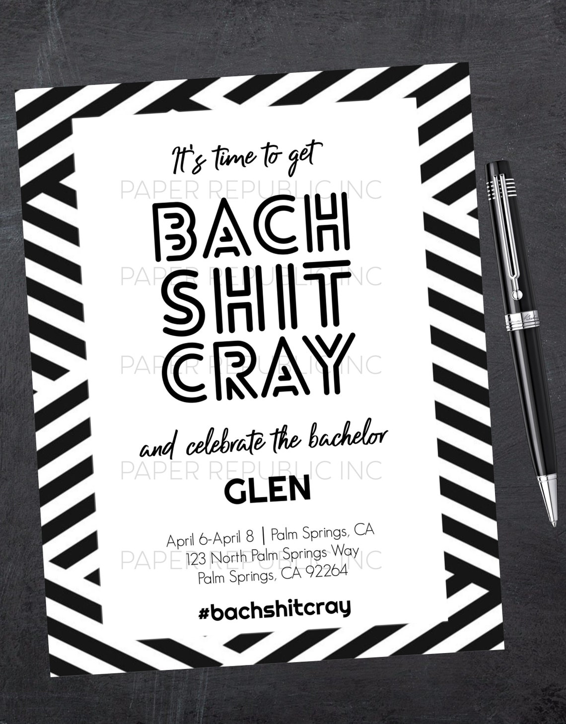 Bachelor Party Invitation - 100% Customizable - Digital or Printable ...