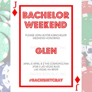 Bachelor Party Invitation - 100% Customizable - Digital or Printable ...
