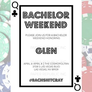 Bachelor Party Invitation - 100% Customizable - Digital or Printable ...