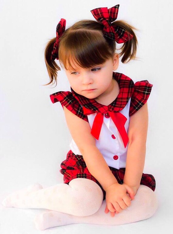 baby tartan shorts