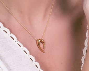 Love Necklace, Gift for Her, Gold Necklace, Love Gift, Love Jewelry, Love Symbol