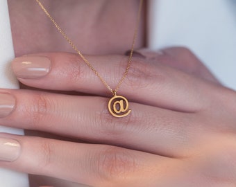 Cute 14K Solid Gold Necklace , Gold @ Necklace, Genuine Gold Pendant , Gold Gift , Gold Pendant , Layering Necklace, Internet Pentand