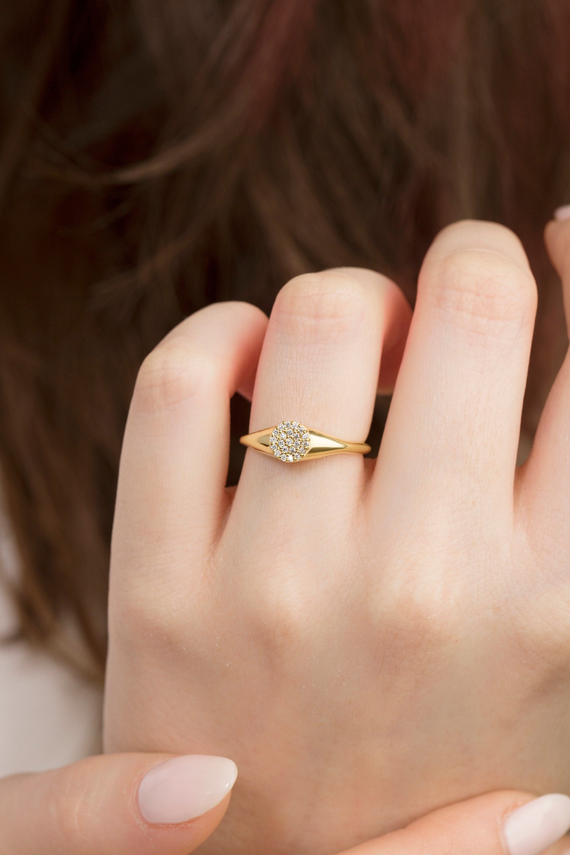 Size 9 Men's Pave Set Cubic Zircon CZ Pinky Ring Real Solid 10K Yellow Gold Size 9 Men's Pave Set Cubic Zircon CZ Pinky Ring Real Solid 10K Yellow Gold