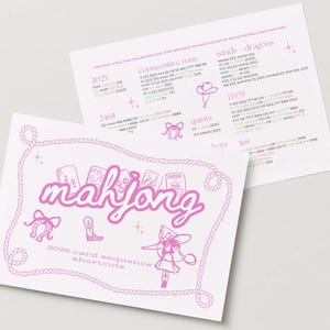Carta de Atalhos da Sequência Mahjong 2025 (Download Instantâneo)