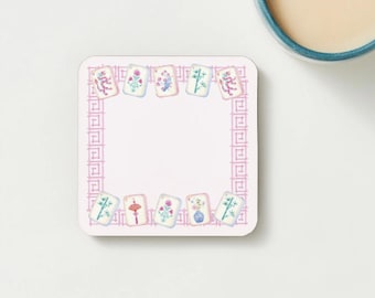 Mahjong Tile Drink Coasters Set, Game Night Table Coasters, Stylish Gift for Mahjong Lovers, Mahjong Home Decor