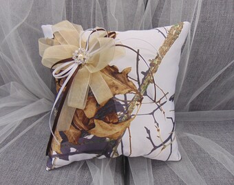 Ring Bearer Pillow Guest Book Pen Stand Flower Girl Basket Mossy OAK Custom