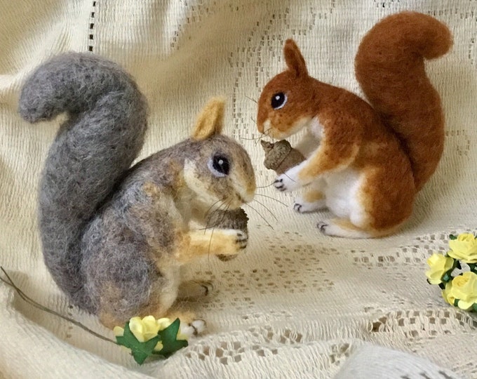 Needle Felt Squirrel Needle Felting Kit Beginner/ Intermediate the